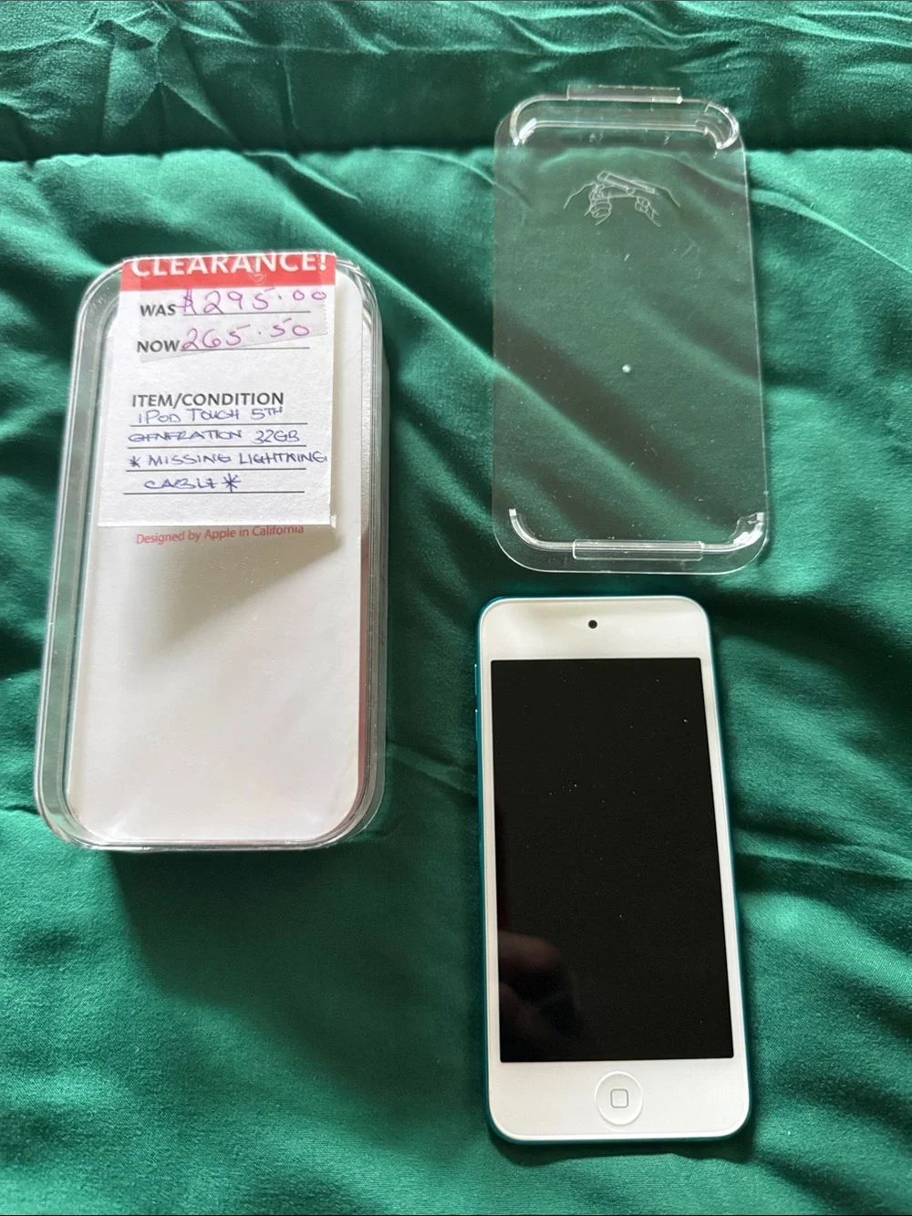 Apple iPod Touch Blue White Front 5th Gen Style Media Player